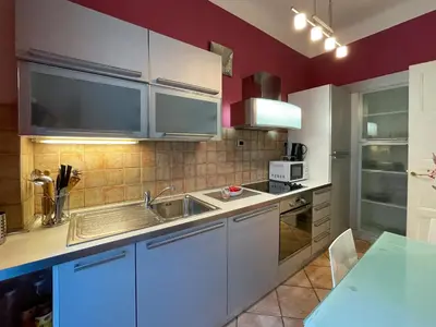 a kitchen with a sink and a counter top at Comte De Nice 4Pers Parking Available WiFi AC in Nice