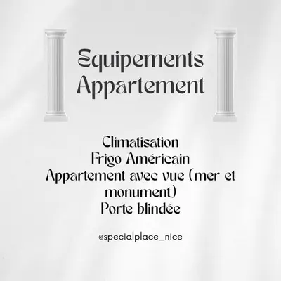 a page of a document with the words supplements amendment at Appartement à 2 pas de la Promenade des Anglais vue mer 7 avenue de Fabron in Nice