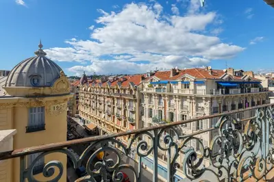 a view of a city from a balcony at Perchoir au coeur de Nice in Nice
