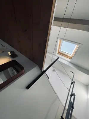 a room with a glass ceiling with a window at Duplex Élégant au Cœur de Nice in Nice