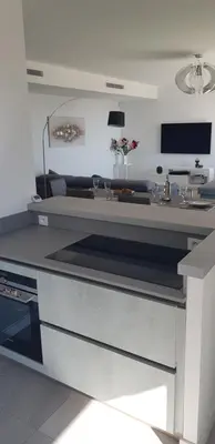 a kitchen with a sink and a counter top at Laconsolate in Nice