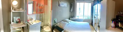 a hospital room with a bed and a window at Beau 3 pièces Libération Nice in Nice