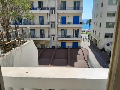 a view from the balcony of a building at L'escale Azurienne in Nice