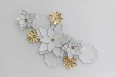 a bunch of paper flowers on a wall at 36 STALNGRAD - Appartement spacieux - Le Port - 6 pers in Nice