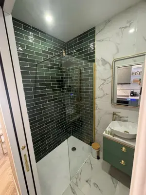 a bathroom with a sink and a toilet and a mirror at MOON - 47 in Nice