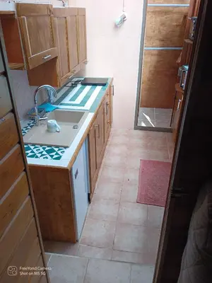 a kitchen with a sink and a counter top at Chalet at Villa Don Quijote Nice in Nice