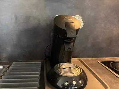 a coffee maker sitting on top of a counter at Coeur de Nice in Nice