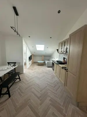 a large room with a kitchen and a living room at GIOFFREDO SUITE in Nice