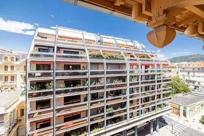 an apartment building with plants on the facade at MY CASA - BUFFA 3-53 - Superb Studio Suite City Center in Nice