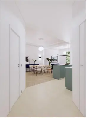 a white room with a chair and some windows at Nice Cote d'Azur jardin parking 6 pers luxe in Nice