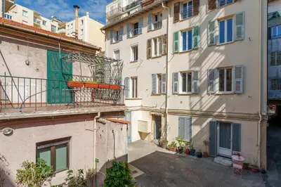an overhead view of an apartment building at Nice Renting - CLEMENCEAU - Riviera Cocoon Calm Elegance Design in Nice