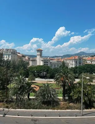 a view of a city with a clock tower at Nice vieille ville appartement design, proche de tout in Nice