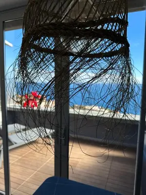 a pile of tangled hair hanging from a window at Casa Monaco - Costa plana résidence in Cap d'Ail
