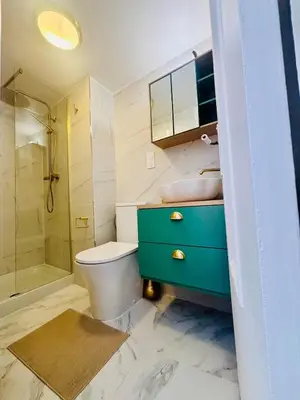 a bathroom with a toilet and a sink and a shower at Centre ville-vieille ville-promenade des Anglais in Nice