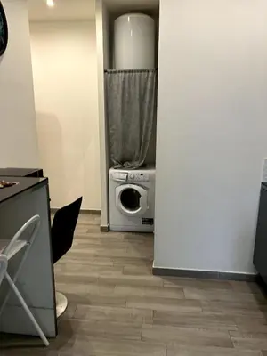a laundry room with a washer and a washing machine at Nice Magnan studio avec jardin proche des plages in Nice
