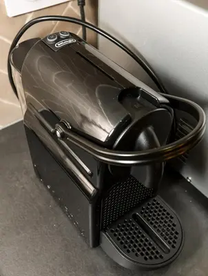 a black toaster sitting on top of a counter at Cozy studio in Nice Désambrois in Nice