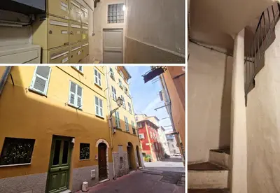 a collage of pictures of an alley with buildings at Nestor&Jeeves - REFLET DOR - Vieux Nice - Near beach in Nice
