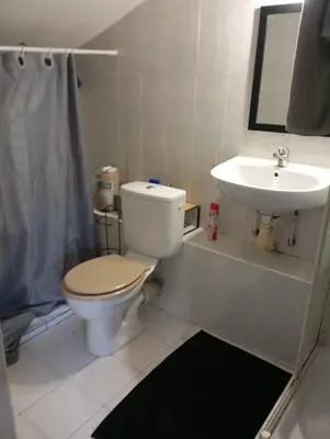 a bathroom with a toilet and a sink at Appartement meublé 265 in Nice