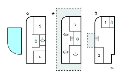two diagrams of a building with different prefixes at Beautiful Home In Eze in Èze