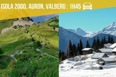a collage of two pictures of a snow covered mountain at Le Cocon Niçois in Nice