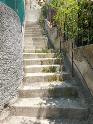 a set of stairs leading up to a building at Villa in Nice French Riviera in Nice