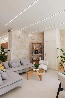 a living room with two couches and a table at Extra Spacious Modern Apartment HUB Nice Center in Nice