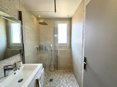 a bathroom with a shower and a sink at BB OT Petit Balcon De La Providence - Old Town in Nice