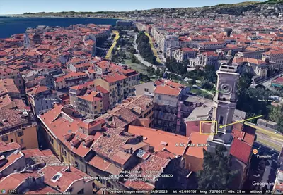 an aerial view of a city with buildings at Two suites with AC in the heart of Old Nice, each with its own entrance in Nice
