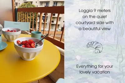 a bowl of strawberries sitting on a yellow table at Magnifique Studio Le Renoir proche mer in Nice
