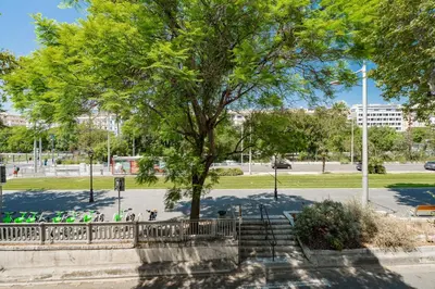 a tree in the middle of a park with stairs at Nice Renting - CROTTIb - Studio Rare Pearl Typical Chic Massena & Sea in Nice