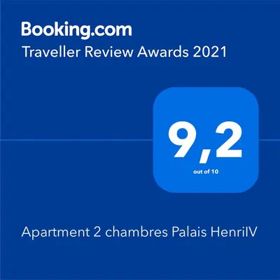 a blue text box with the words travel review awards at Apartment Villa HenriIV in Nice