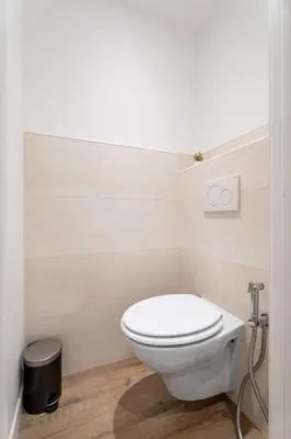 a bathroom with a white toilet in a room at Nice Renting - REPUBLIQUE - Garibaldi Chic 3 Bedrooms 3 Bathrooms Balcony AirCon in Nice