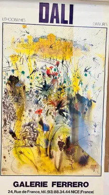 a poster for a festival with a painting at Sublime 2 bedroom spacious and bright AC Private parking in Nice