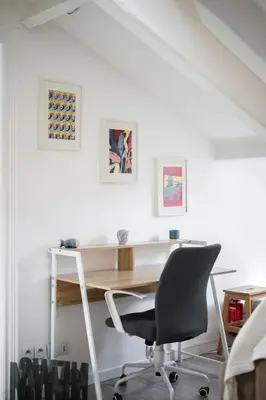 an office with a desk and a chair at Charme et confort - Nice Centre Libération in Nice