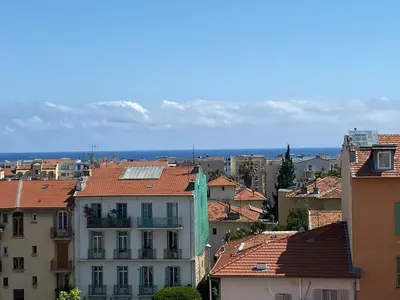 a view of a city with buildings at Charmant T2 Nice proche promenade des anglais in Nice