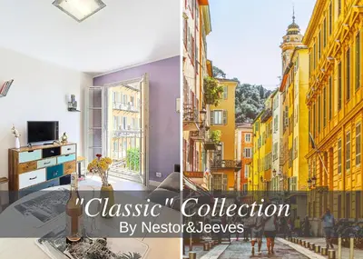 a collage of two pictures of a city at Nestor&Jeeves - FIORI SALEYA - Old town - Close sea in Nice