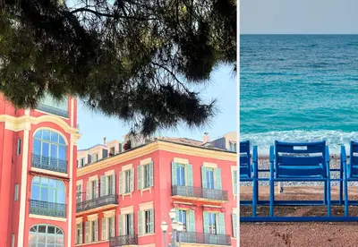 a building on the beach with a blue chair at Nestor&Jeeves - FIORI SALEYA - Old town - Close sea in Nice