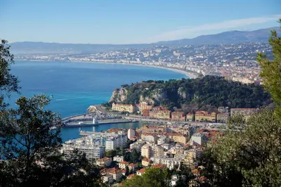 a view of a city and a body of water at 