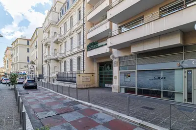 an empty street in a city with buildings at MY CASA - PALAIS MED 702 D - 2 bedroom Down Town with Terasse AC in Nice