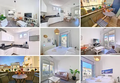 a collage of photos of a apartment at Nestor&Jeeves - SWEETHEART - Central location - Close Old Town in Nice