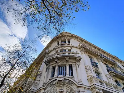 a white building with a balcony on top of it at Nestor&Jeeves - SWEET BEACH - Central - Near Beach in Nice