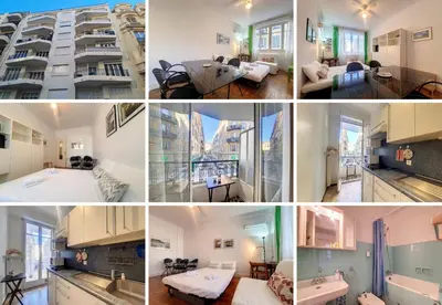 a collage of photos of a apartment at Nestor&Jeeves - ROXANE - Near Negresco - Close Beach in Nice