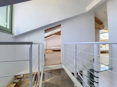a room with a staircase leading to a bedroom at Nestor&Jeeves - NICE TO MEET YOU - Top floor - Central in Nice