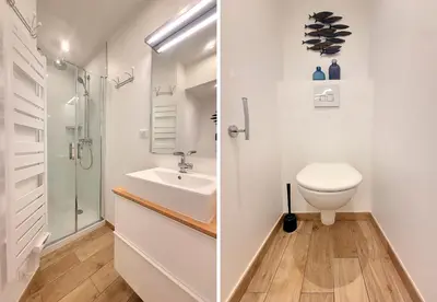 a bathroom with a toilet and a sink at Nestor&Jeeves - L ANCRE - Port Area - Close Old Town in Nice