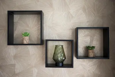 three picture frames with a vase on a wall at Breathtaking panoramic view of Nice ! in Nice