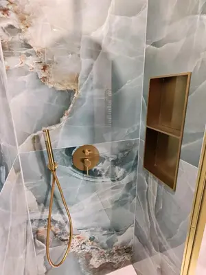 a bathroom with a ceiling covered in clouds at Nice Charm XXL Terrace in Nice