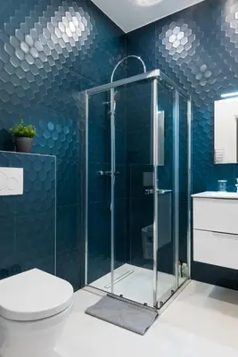 a bathroom with a glass shower and a toilet at 1 CASSINI LOT 5 - Magnifique Studio - Garibaldi - Port in Nice