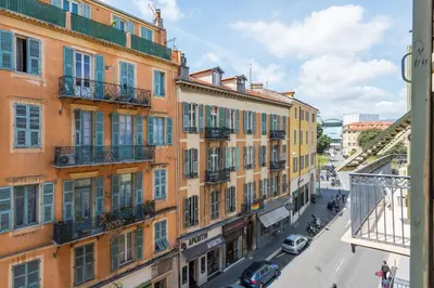 a view of a city street with buildings at 1 CASSINI LOT 5 - Magnifique Studio - Garibaldi - Port in Nice