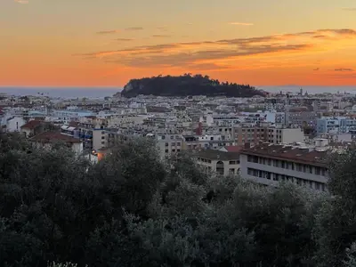 a view of a city at sunset at Golden hours luxury and panoramic view in Nice
