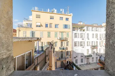 a view from the balcony of a building at Charming Ultra Central 1 Bdr in Nice